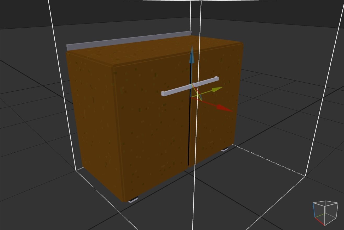 the cabinet is old Low-poly 3D model_8