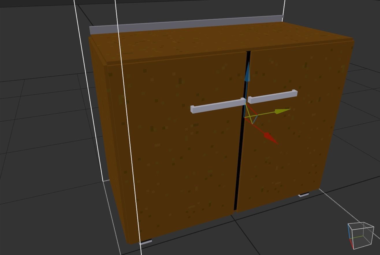 the cabinet is old Low-poly 3D model_17