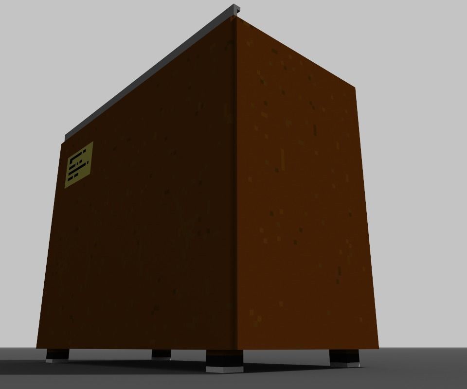 the cabinet is old Low-poly 3D model_5