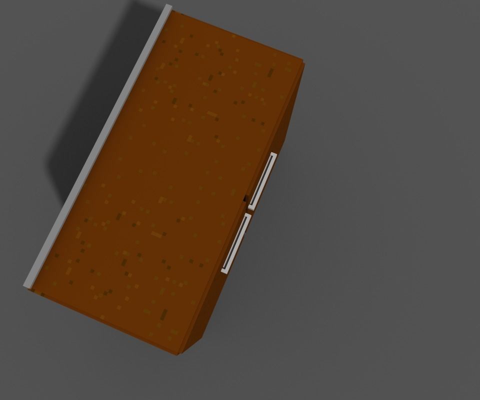 the cabinet is old Low-poly 3D model_3