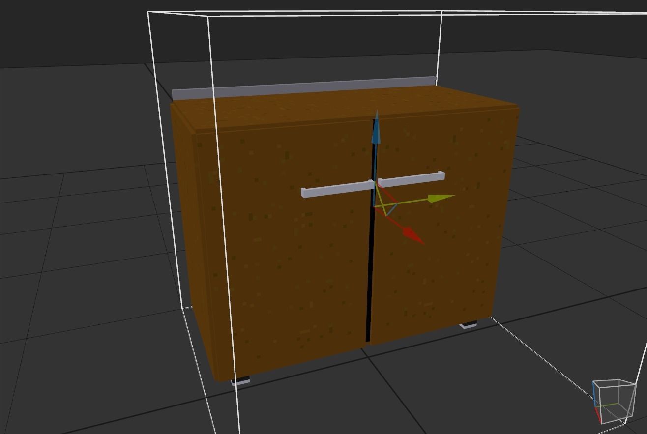 the cabinet is old Low-poly 3D model_9