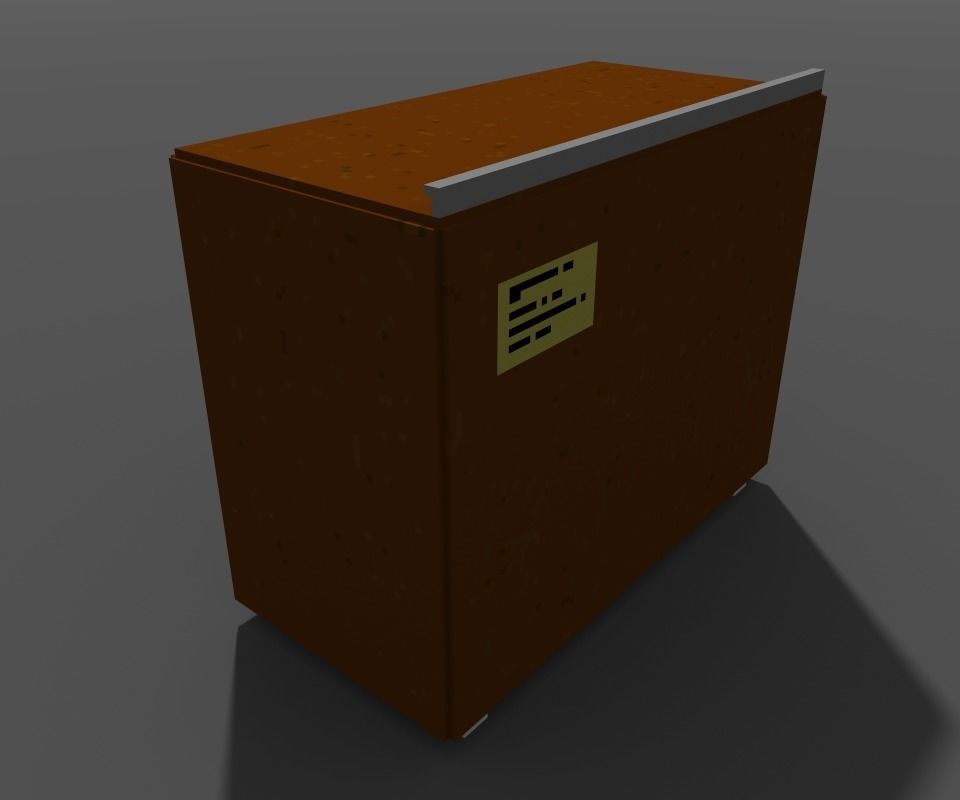 the cabinet is old Low-poly 3D model_4