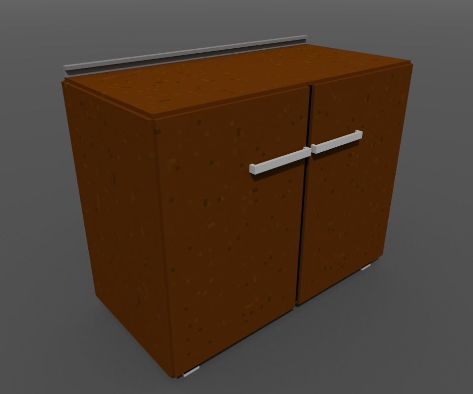 the cabinet is old Low-poly 3D model_1