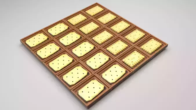 Chocolate Pieces With Mini Crackers