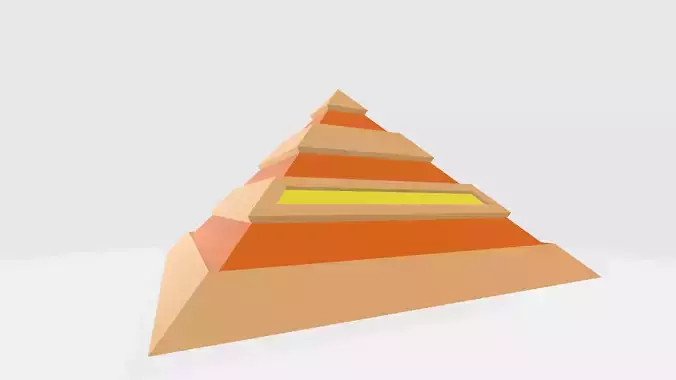 Sci-fi free flying low poly pyramid  Free low-poly 3D model