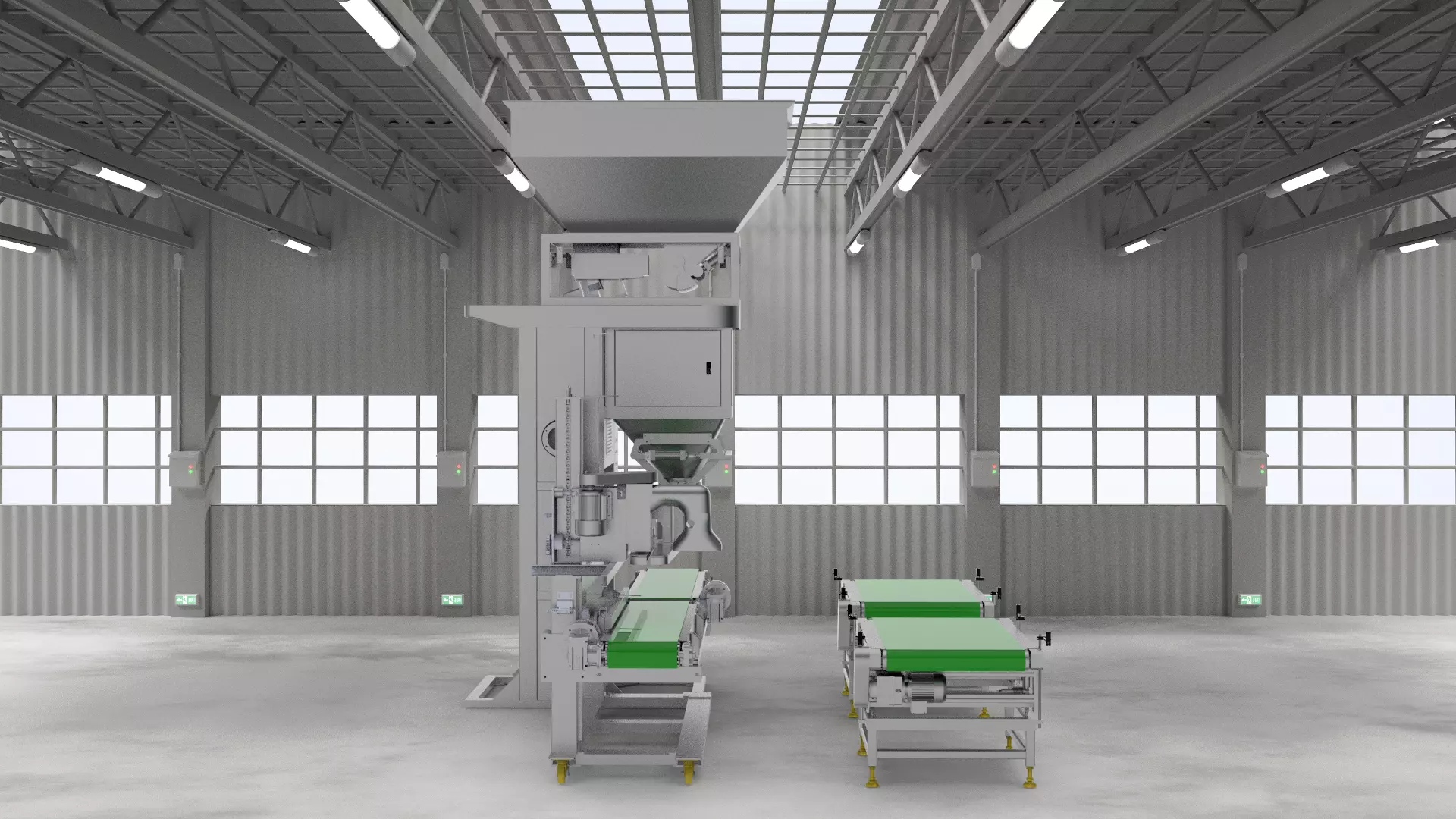 Automatic weighing and packing machine  3D model_0