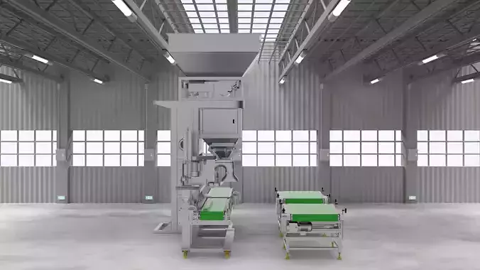 Automatic weighing and packing machine  3D model
