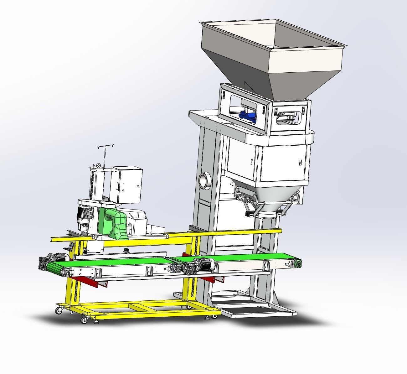 Automatic weighing and packing machine  3D model_5
