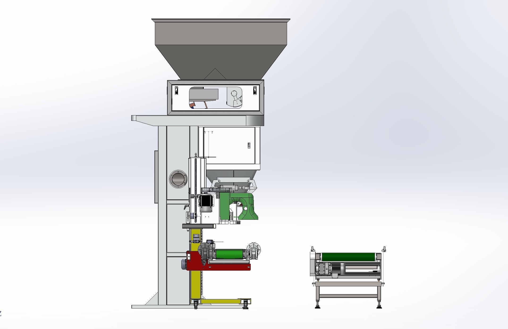 Automatic weighing and packing machine  3D model_14