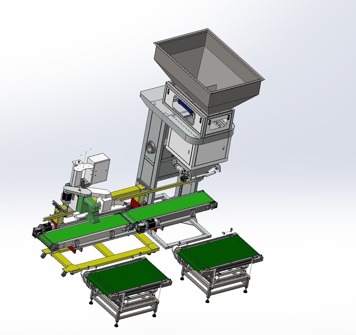 Automatic weighing and packing machine  3D model_4