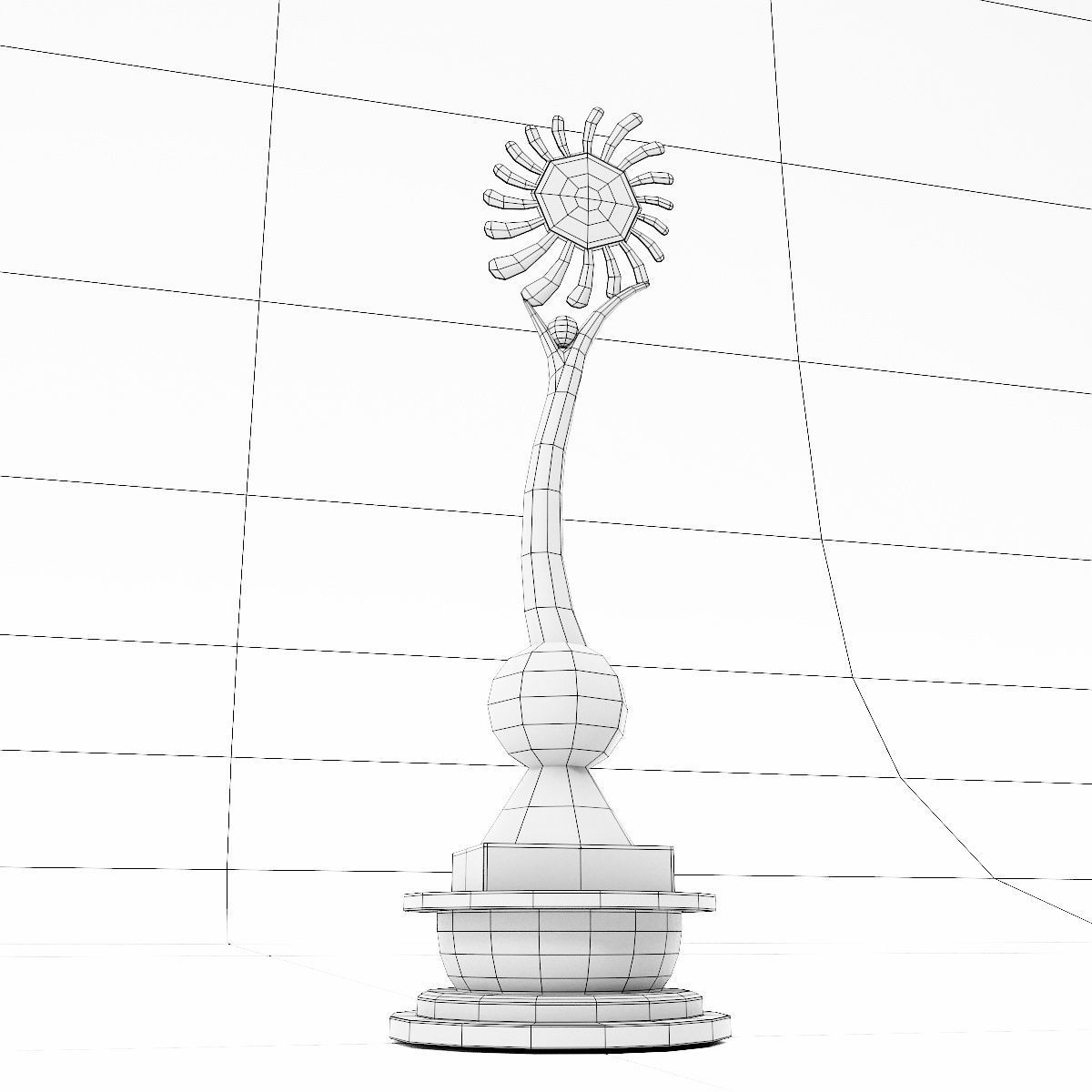 Trophy cup award 3dmodel Low-poly 3D model_6