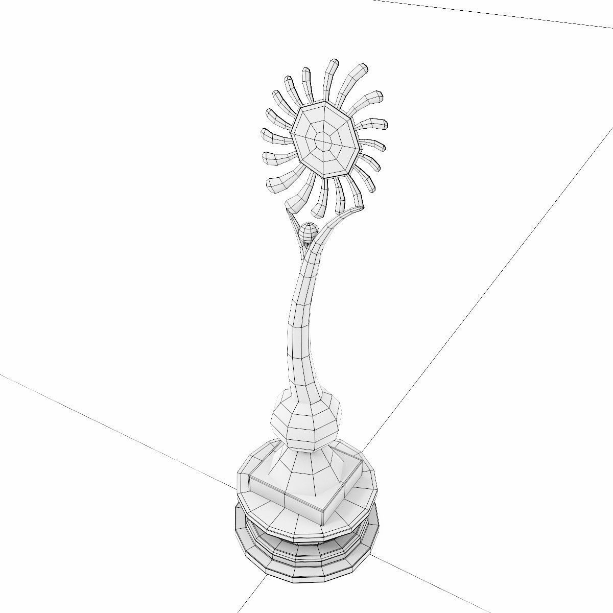 Trophy cup award 3dmodel Low-poly 3D model_5