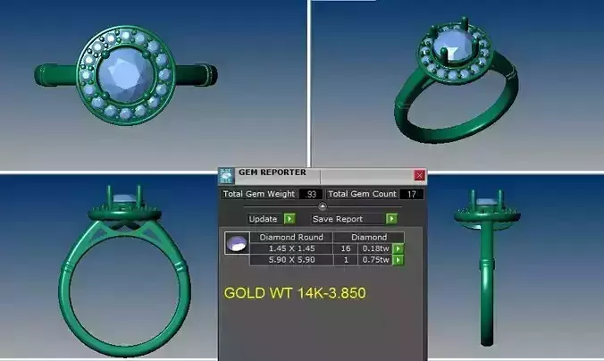 halo engagement ring