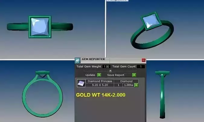 princess cut solitaire engagement ring