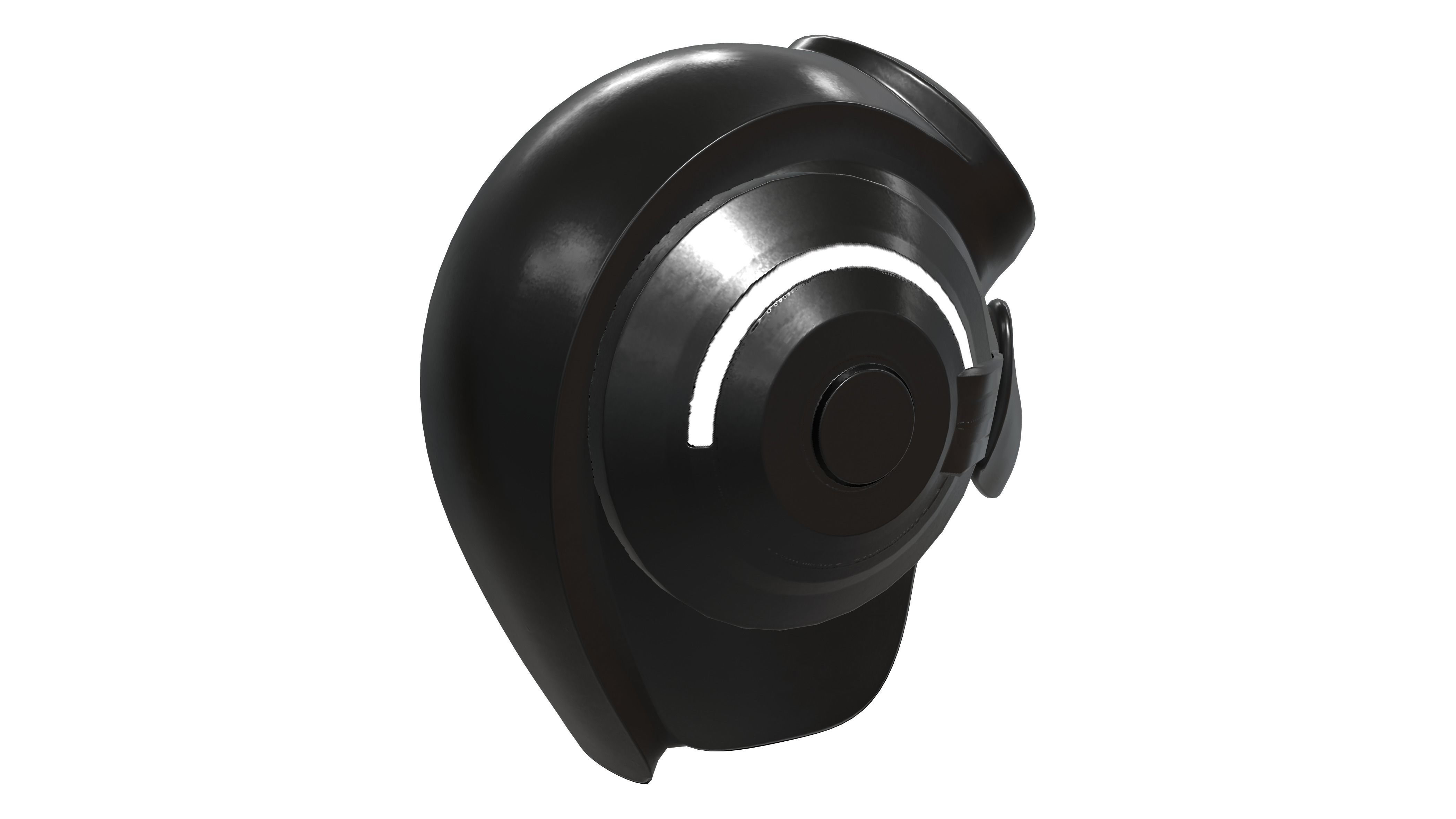 Cyber Security Robo Helmet Low-poly 3D model_5