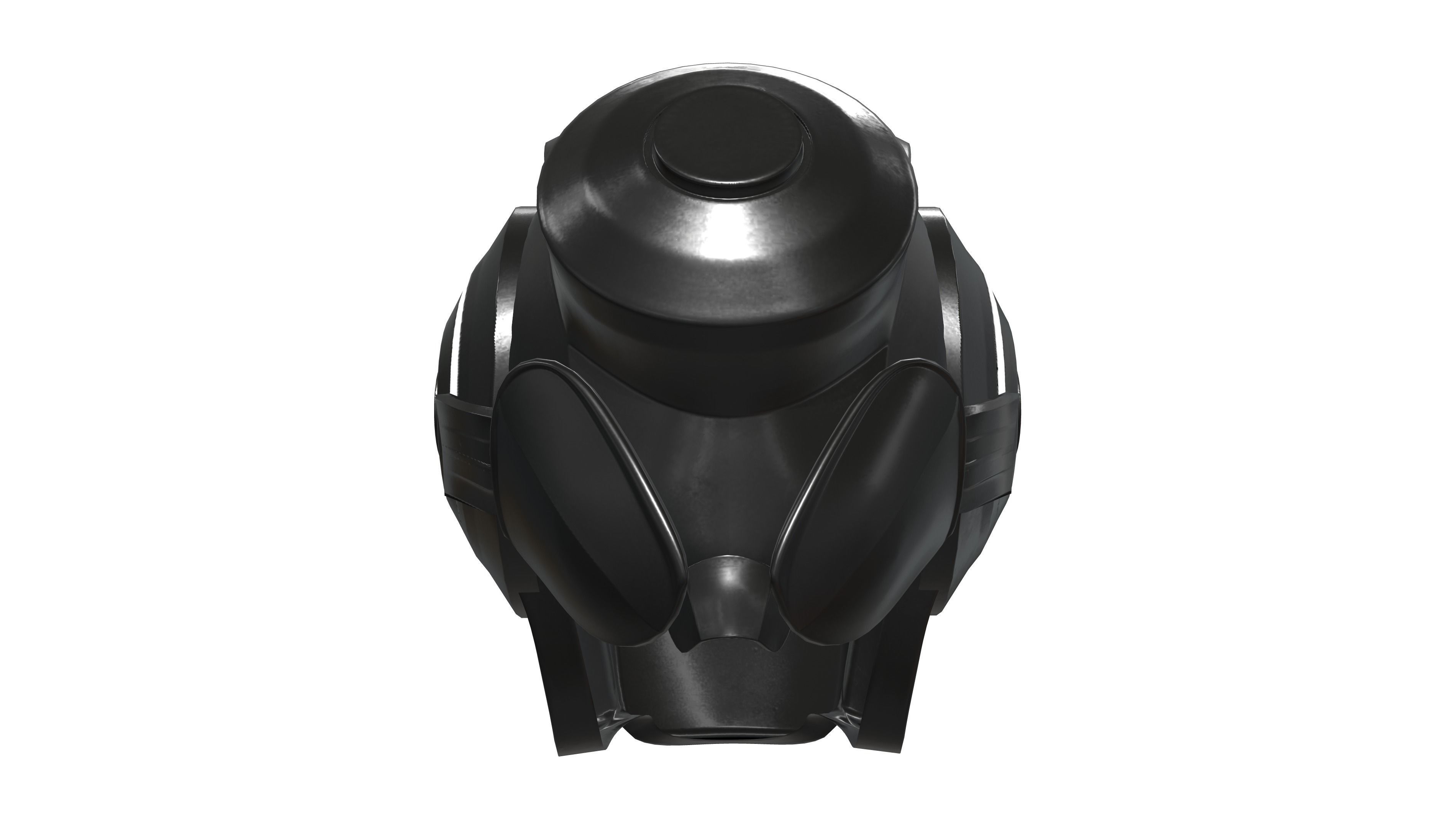 Cyber Security Robo Helmet Low-poly 3D model_2