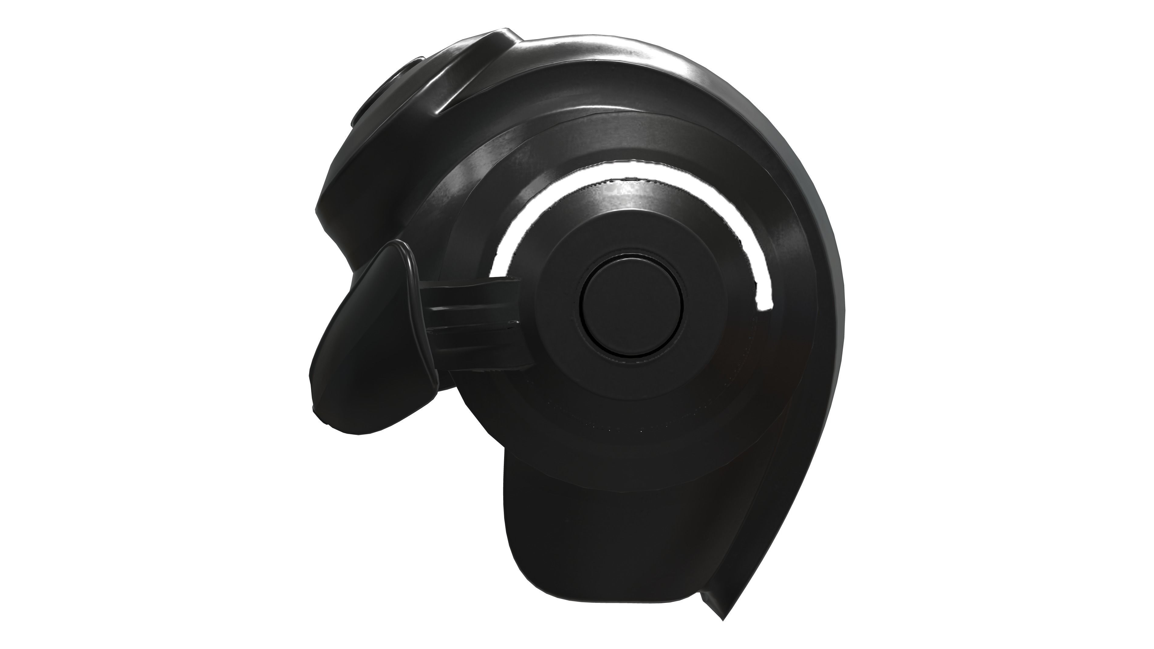 Cyber Security Robo Helmet Low-poly 3D model_3