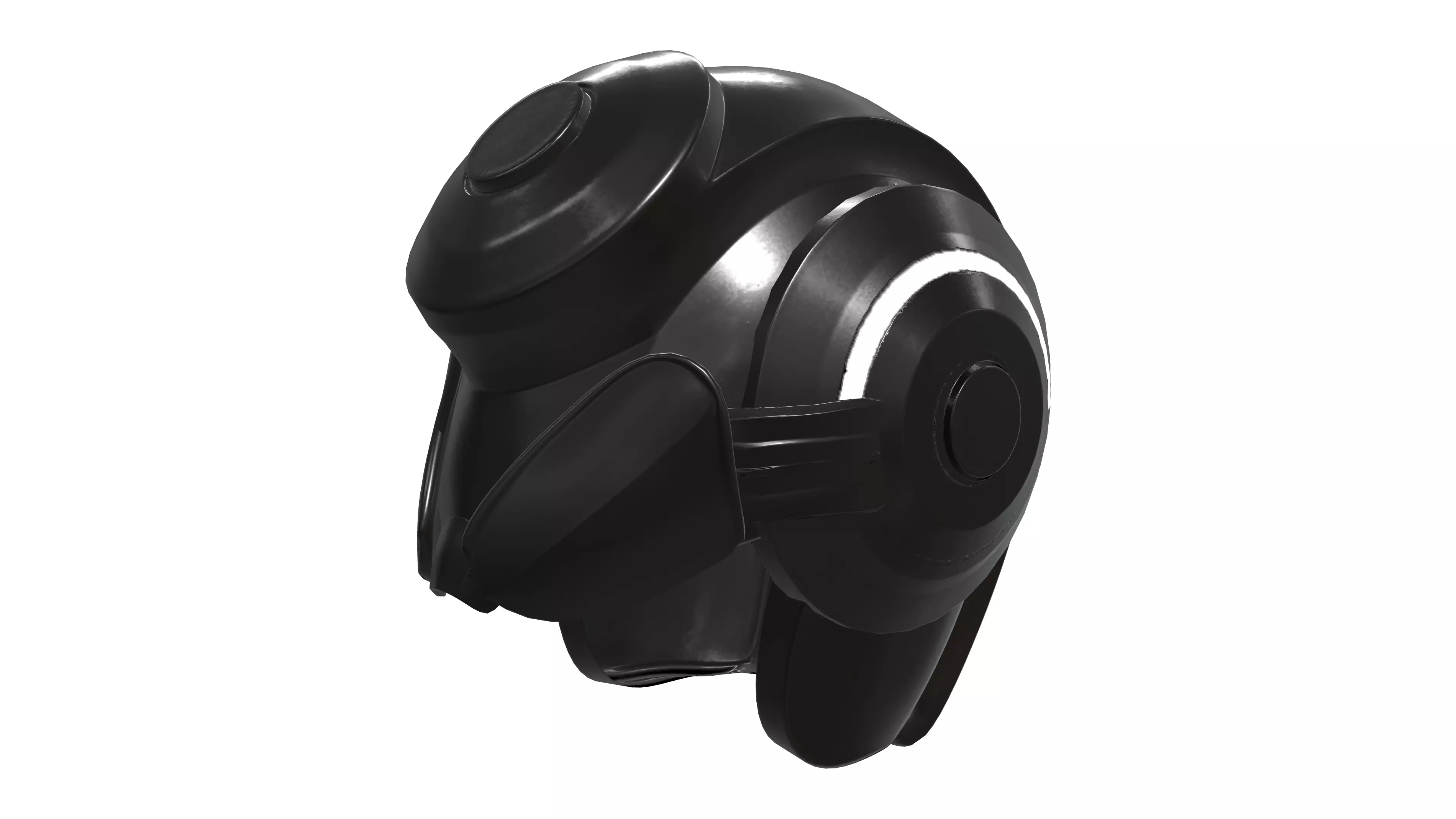 Cyber Security Robo Helmet Low-poly 3D model_0