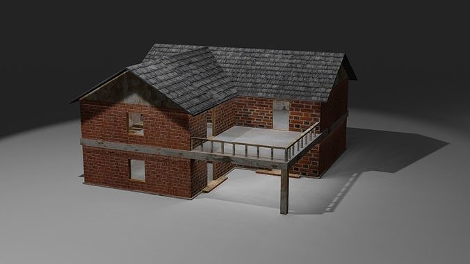 Lowpoly Housees Pack Low-poly 3D model 4