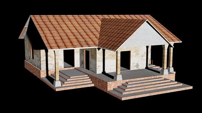 Lowpoly Housees Pack Low-poly 3D model 7