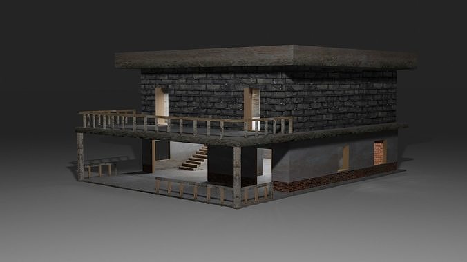 Lowpoly Housees Pack Low-poly 3D model 5