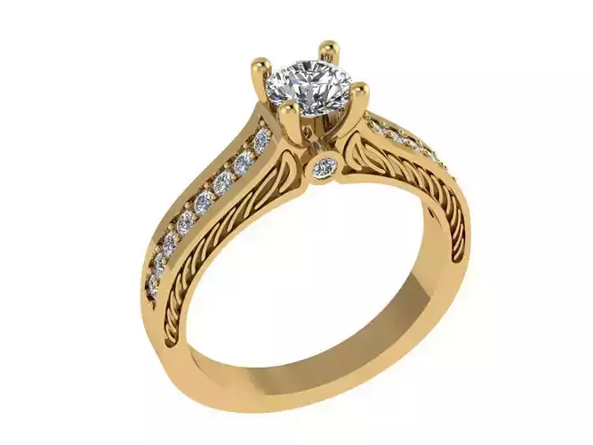 Ring350 gold diamond engagement ring