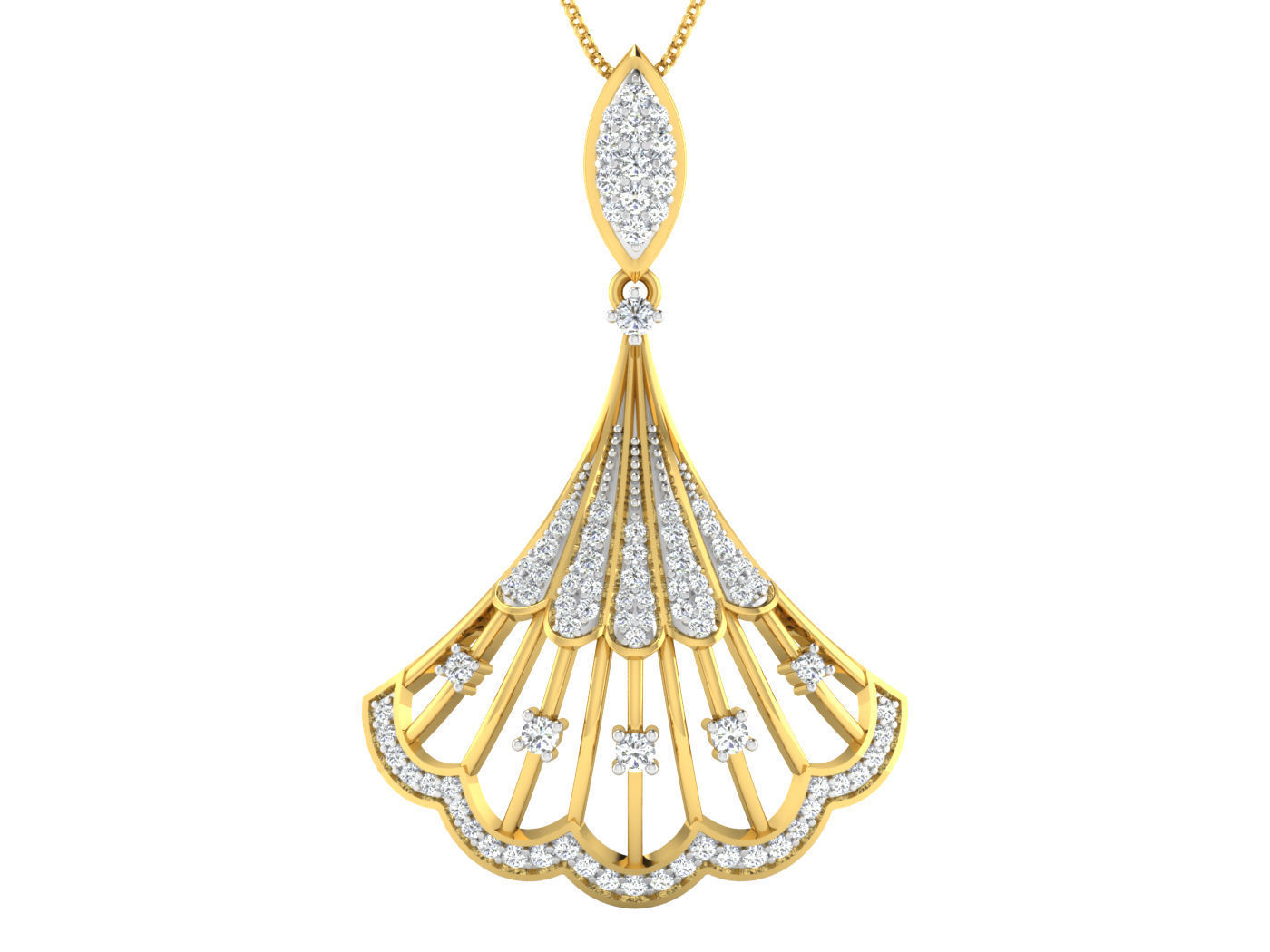 ocean shell type design of earring pendent set 3D print model_2