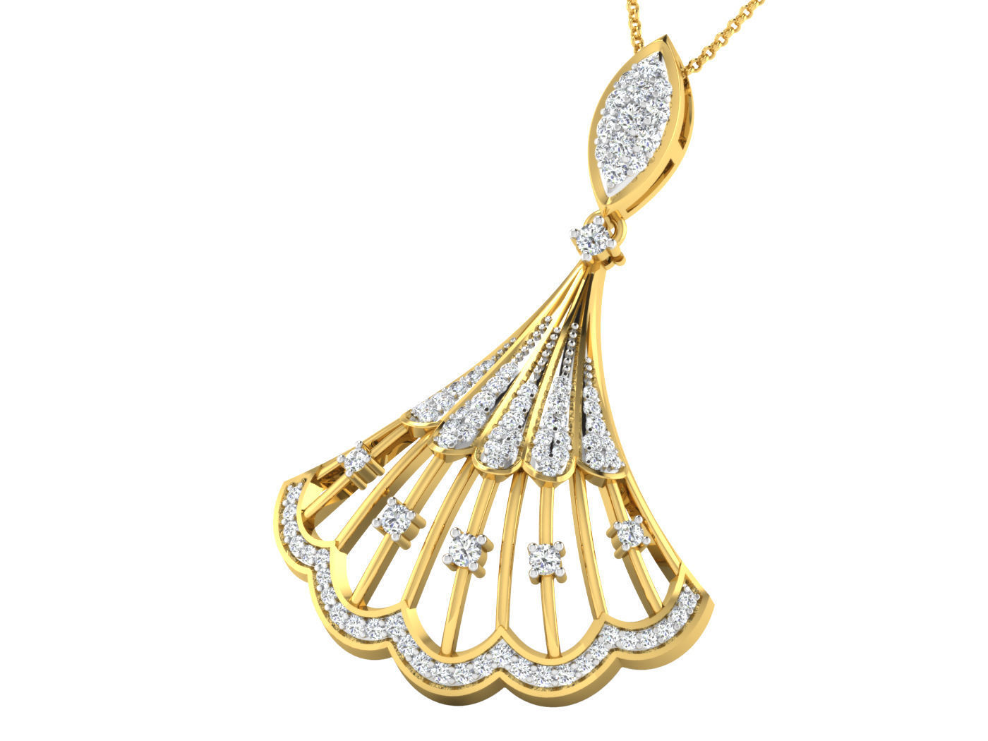 ocean shell type design of earring pendent set 3D print model_1