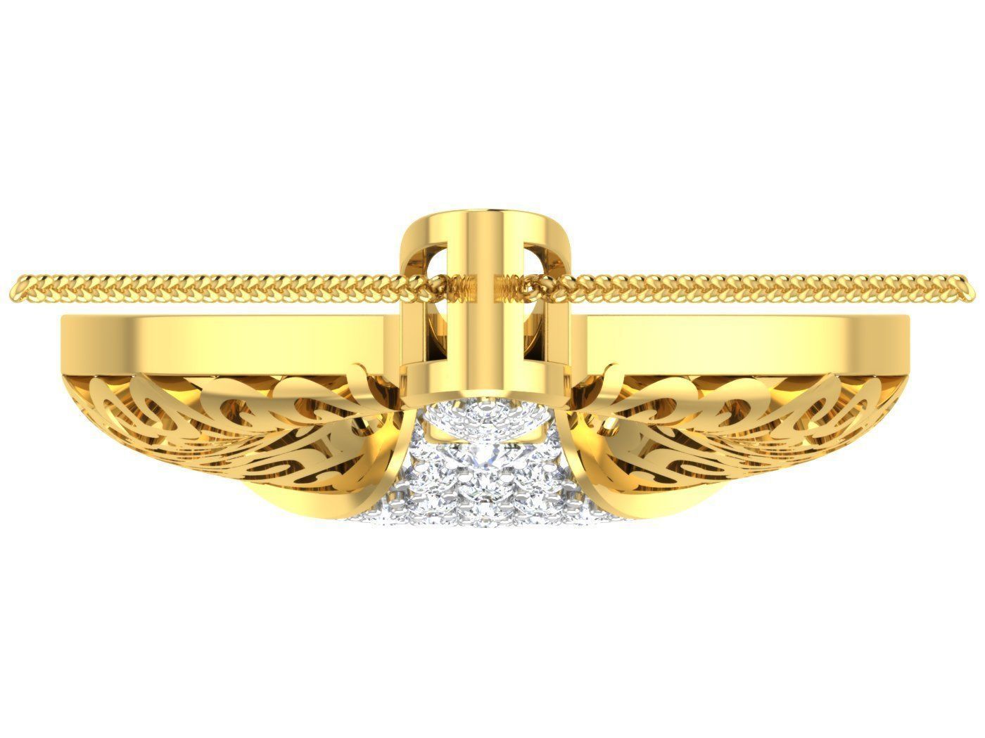drop of water earring shape pendent 3D print model_4