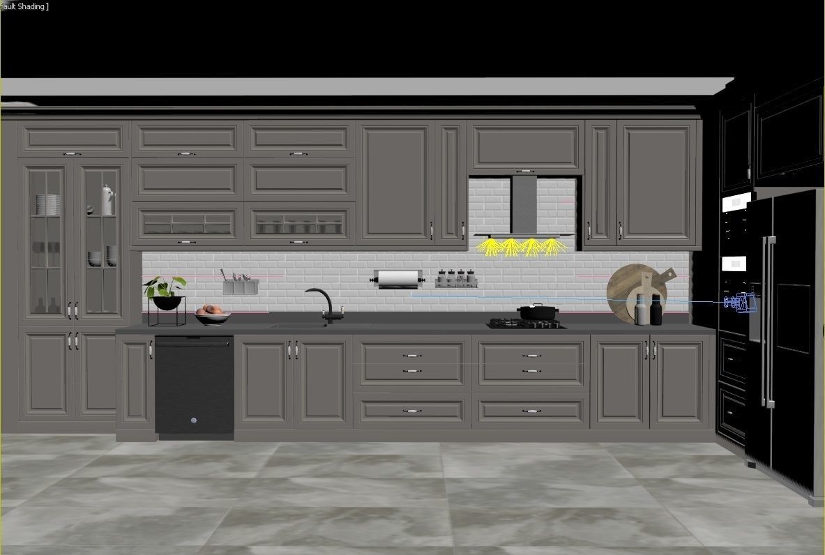Kitchen Scene 01 3D Model 3D model_4