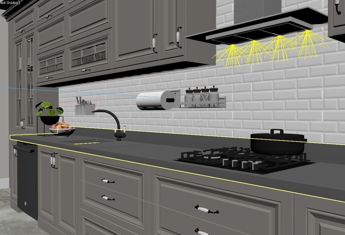 Kitchen Scene 01 3D Model 3D model_5