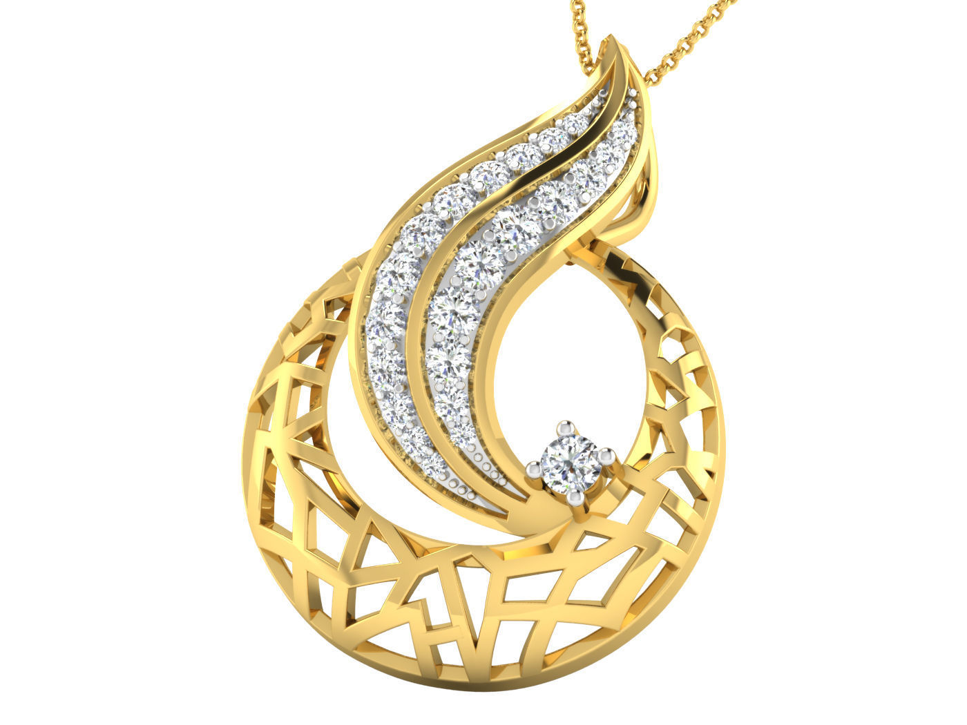 unique earring pendent set 3D print model_1