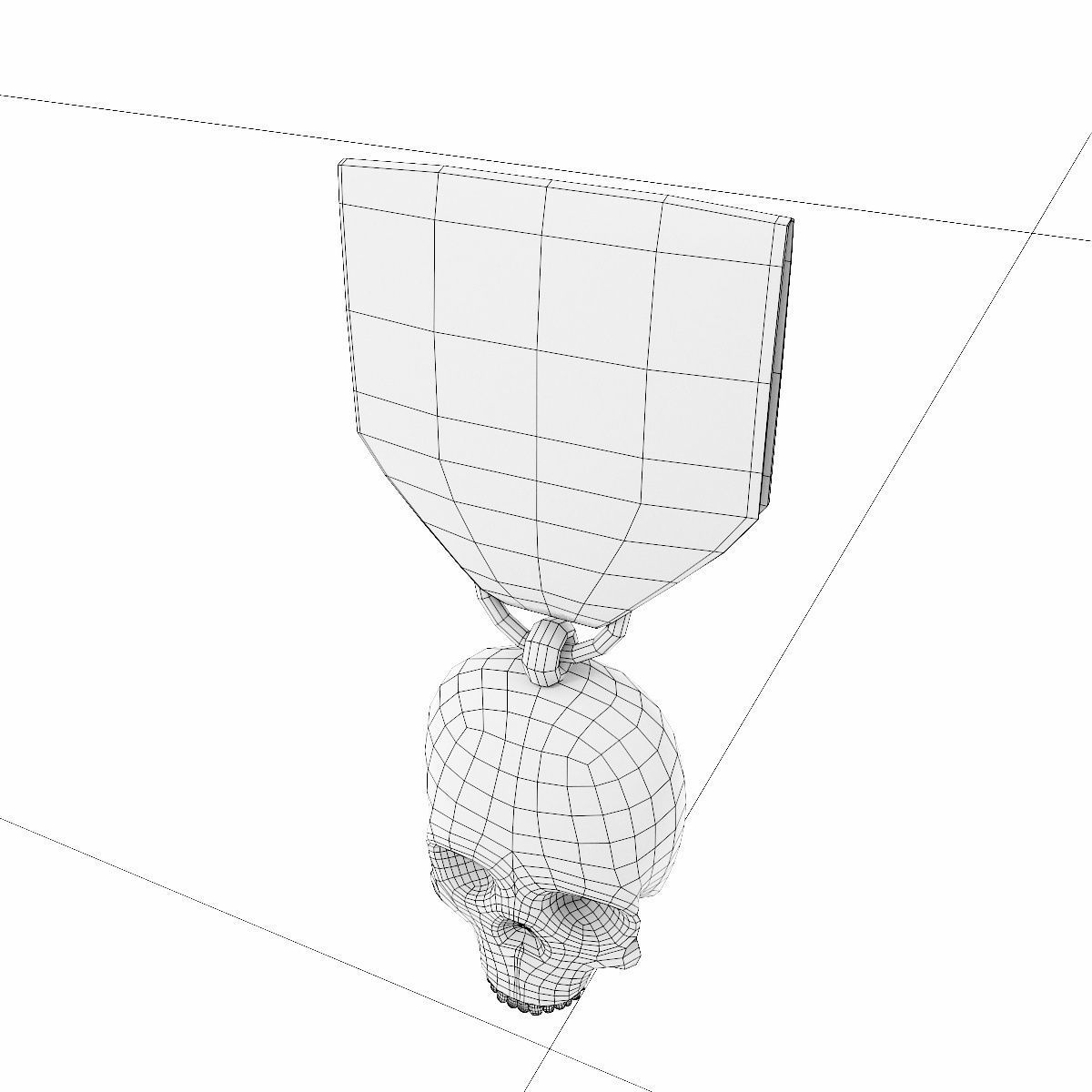 Skull medal award 3dmodel   3D model_4