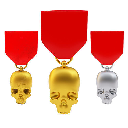 Skull medal award 3dmodel   3D model
