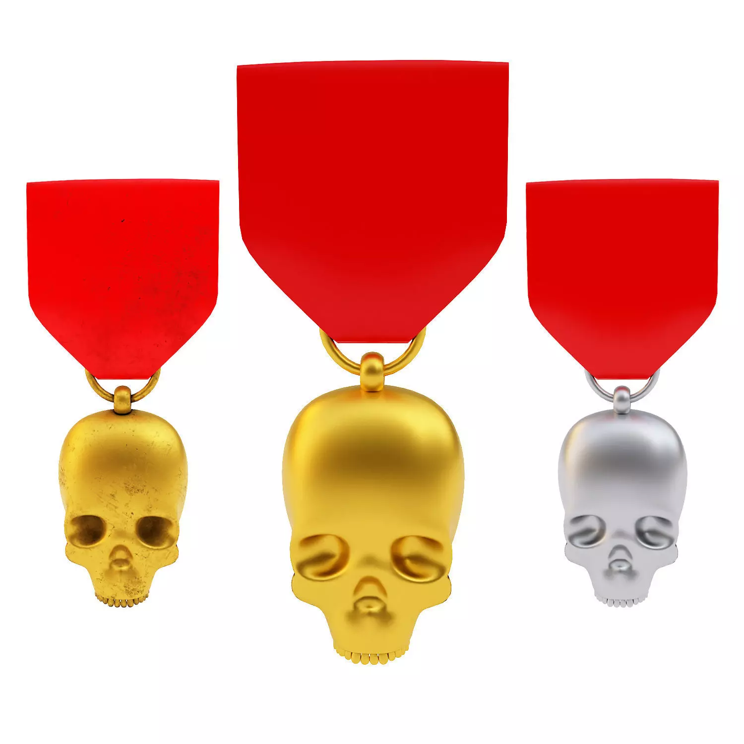 Skull medal award 3dmodel   3D model_0
