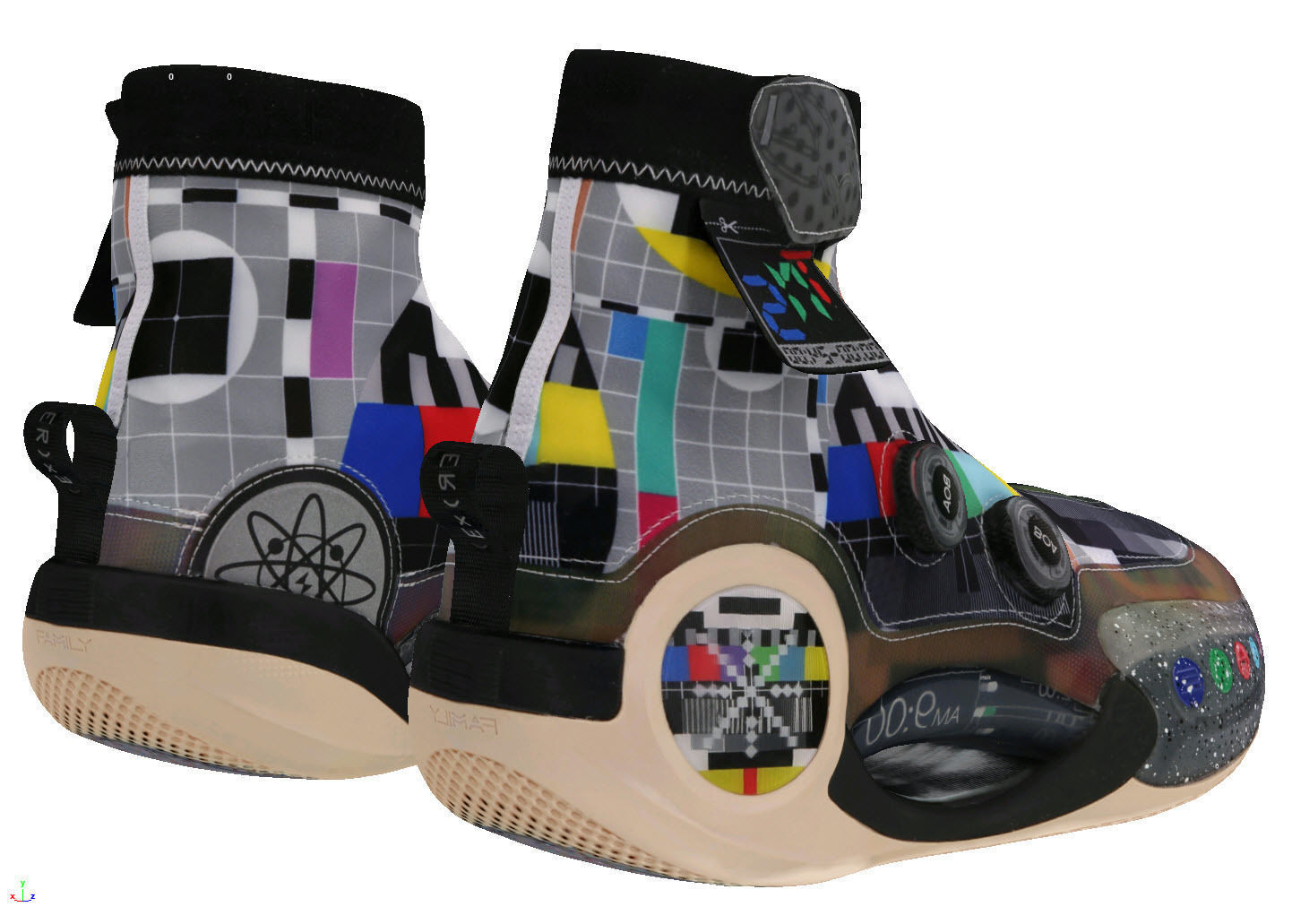 Cyberpunk fashion sneaker 13 Urban Techwear scifi future 3D model_3