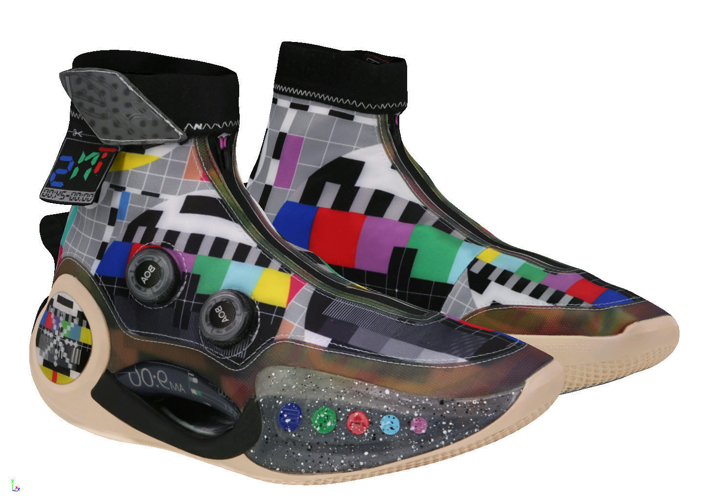 Cyberpunk fashion sneaker 13 Urban Techwear scifi future 3D model_1