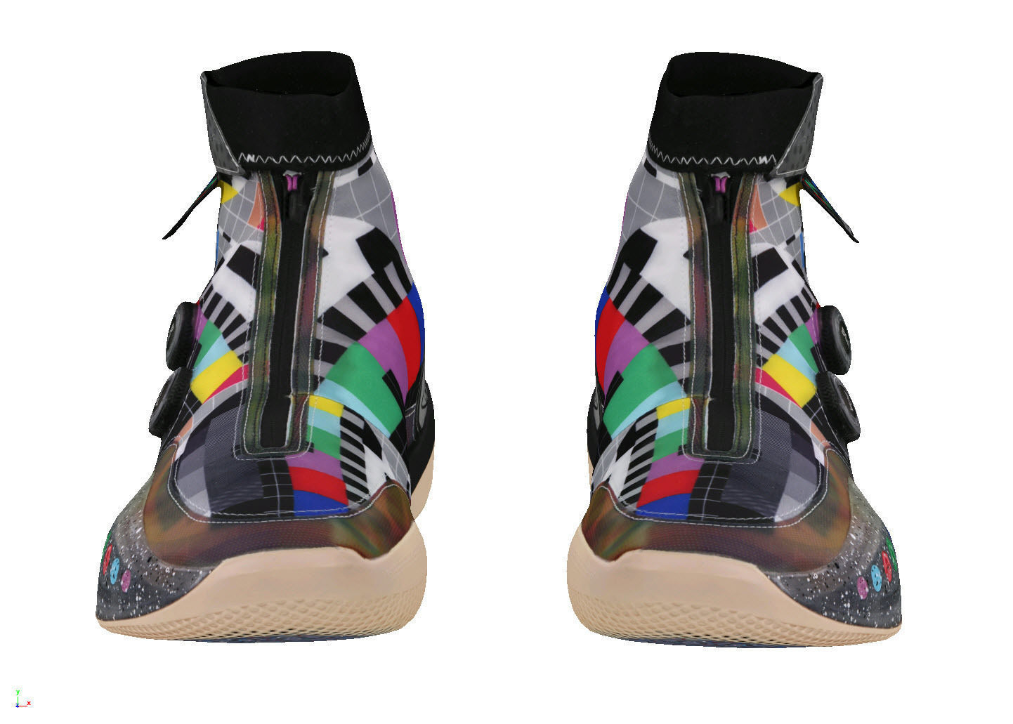 Cyberpunk fashion sneaker 13 Urban Techwear scifi future 3D model_2