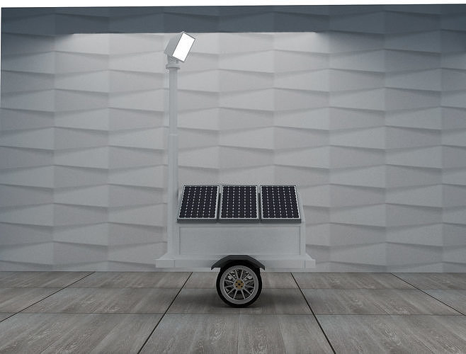 F39b LED Solar Street Light 3D model