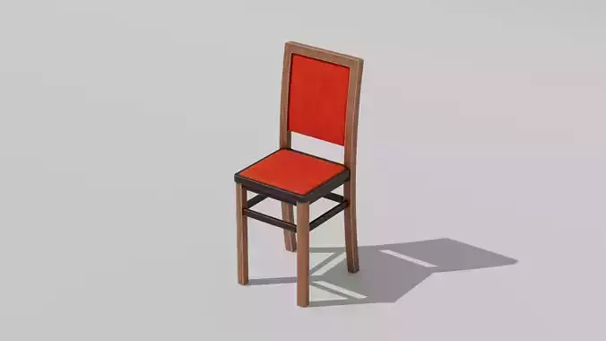 Japanese Furniture Kit - Bar chair Low-poly 3D model