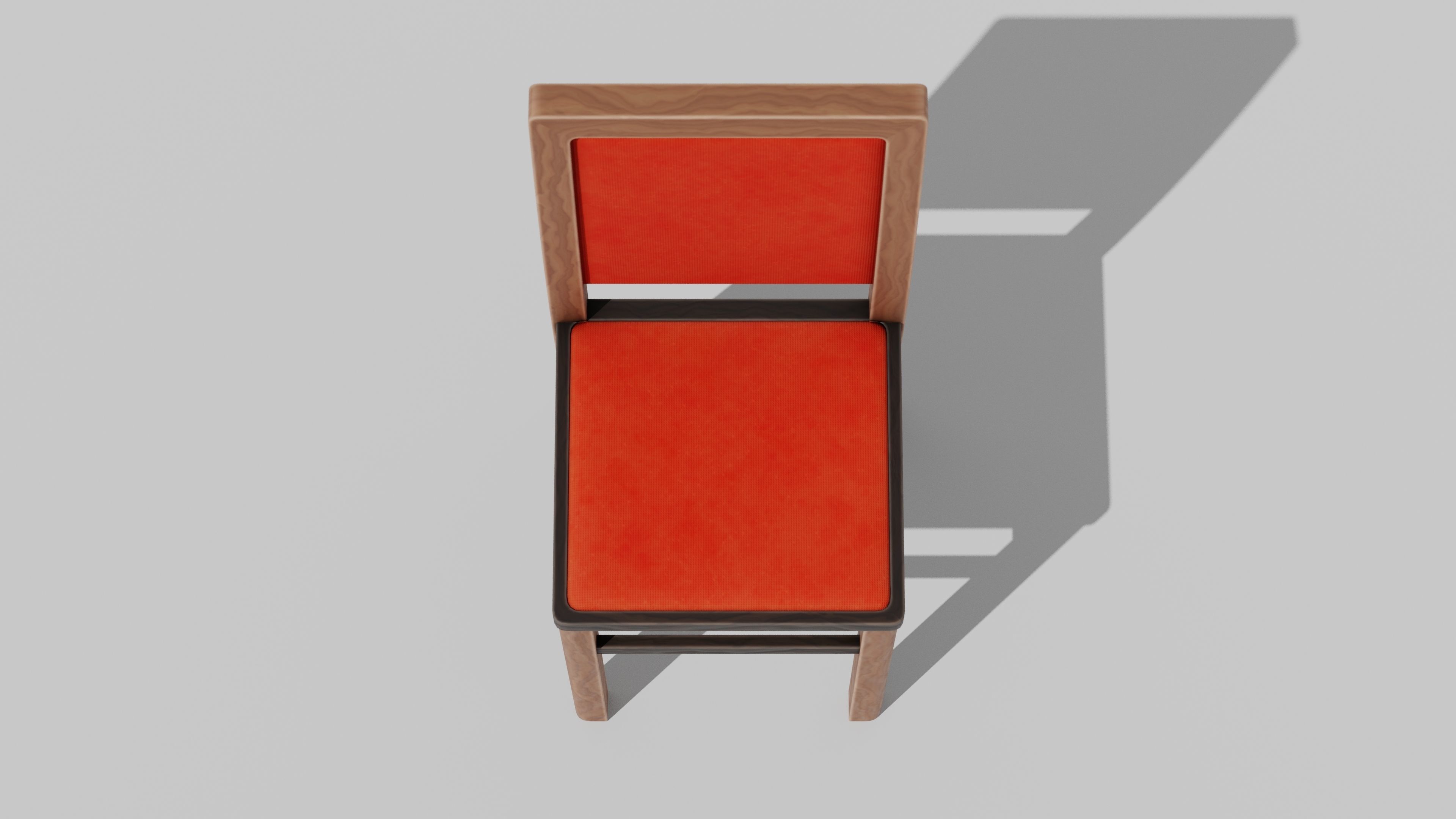 Japanese Furniture Kit - Bar chair Low-poly 3D model_4