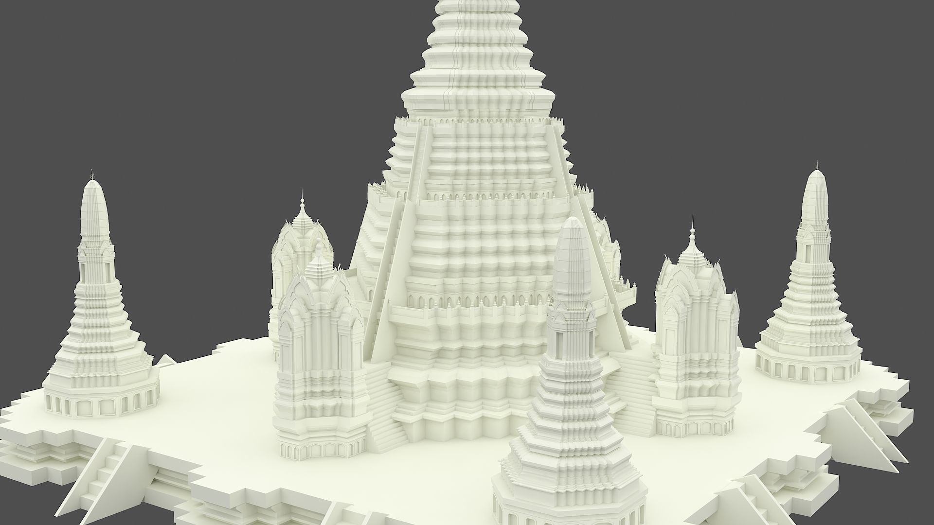 Wat Arun Temple 3D model_6