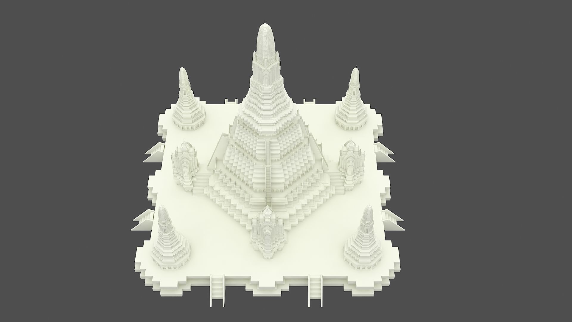 Wat Arun Temple 3D model_8