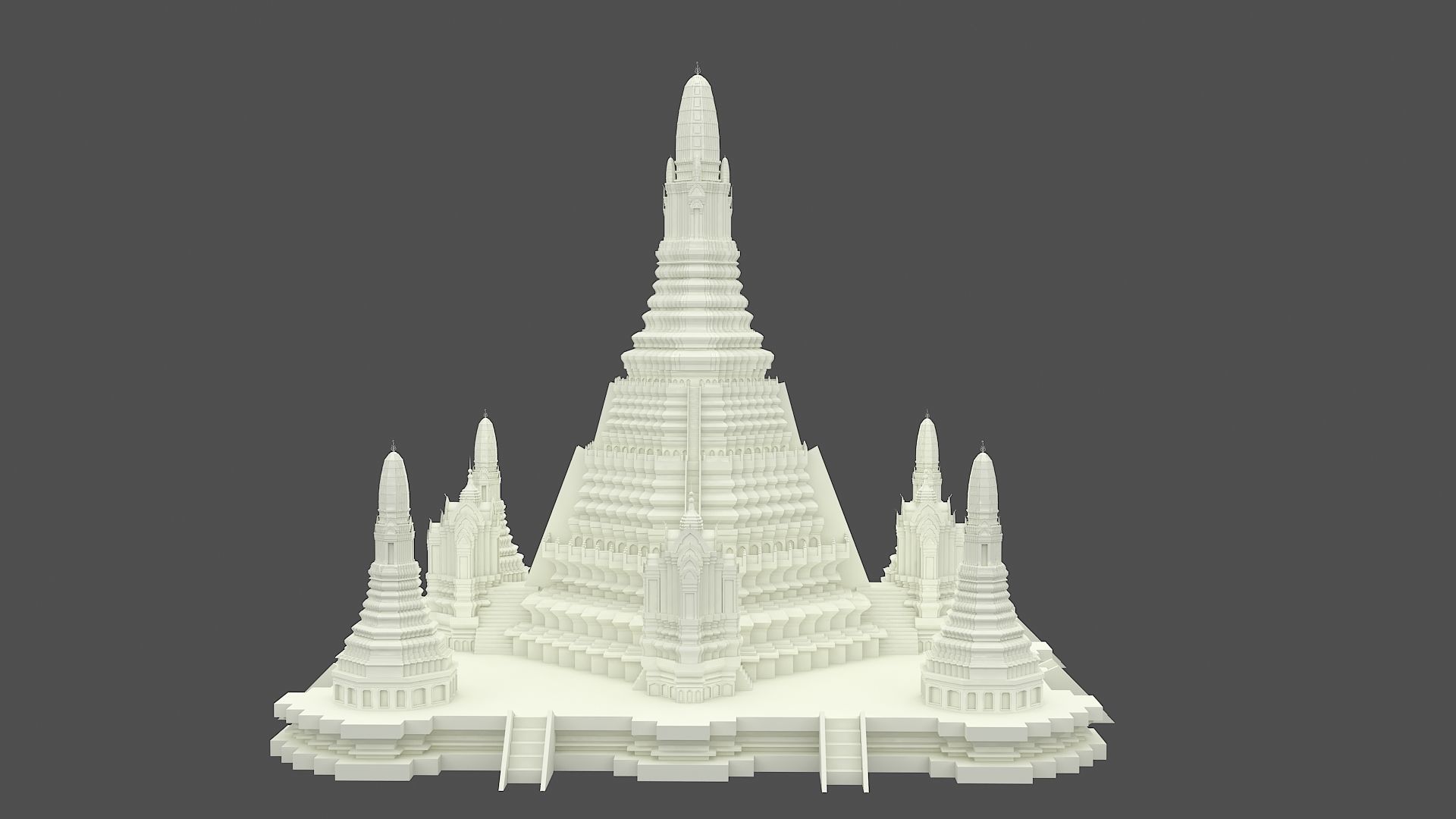 Wat Arun Temple 3D model_3
