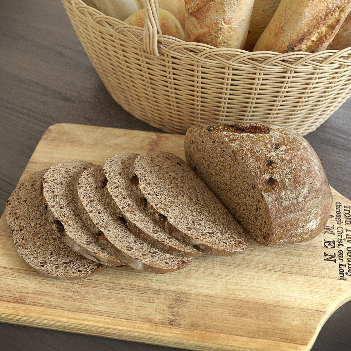 Bread Basket 3D model_2