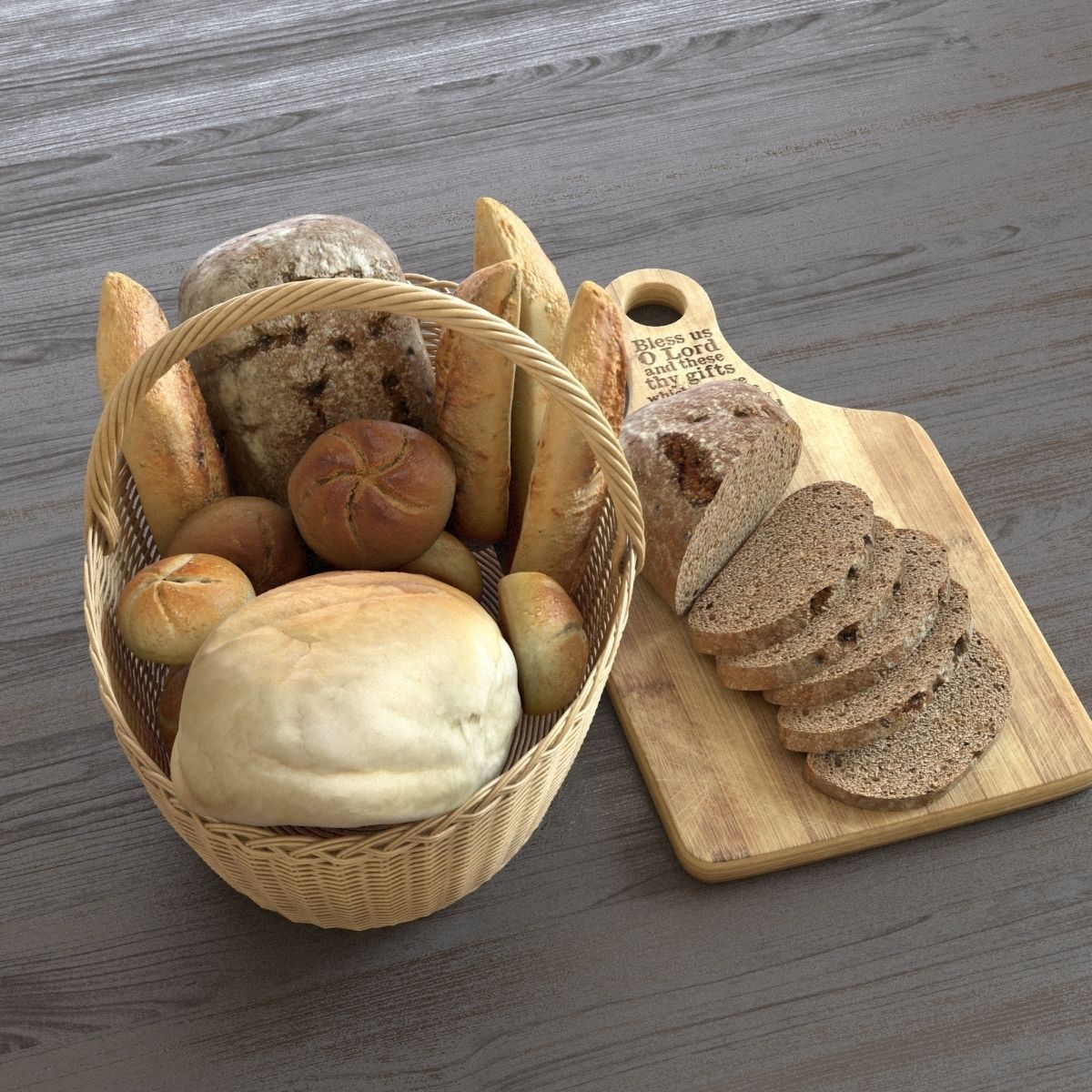 Bread Basket 3D model_3