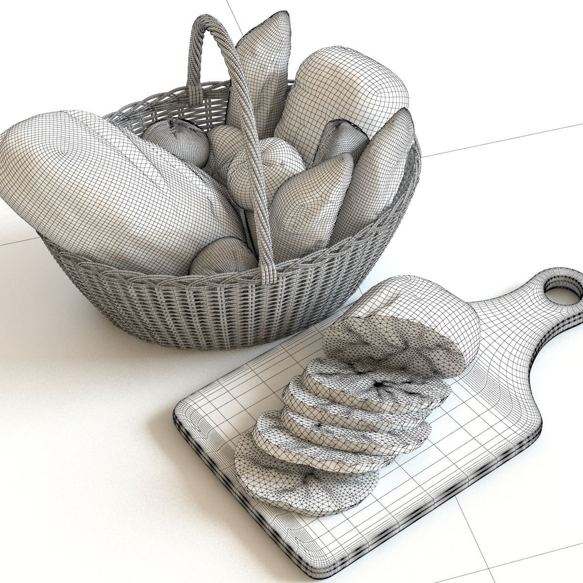 Bread Basket 3D model_4