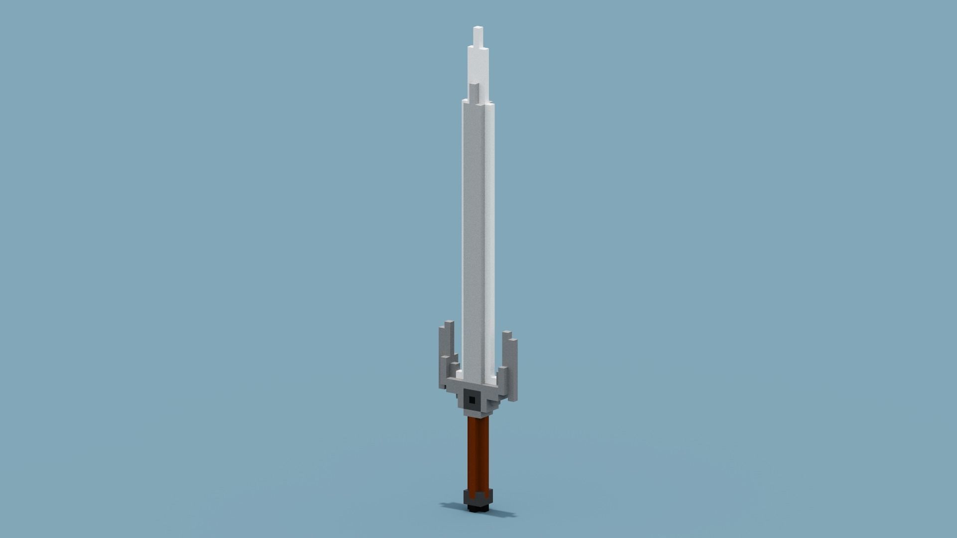 Voxel Sword Low-poly 3D model_9