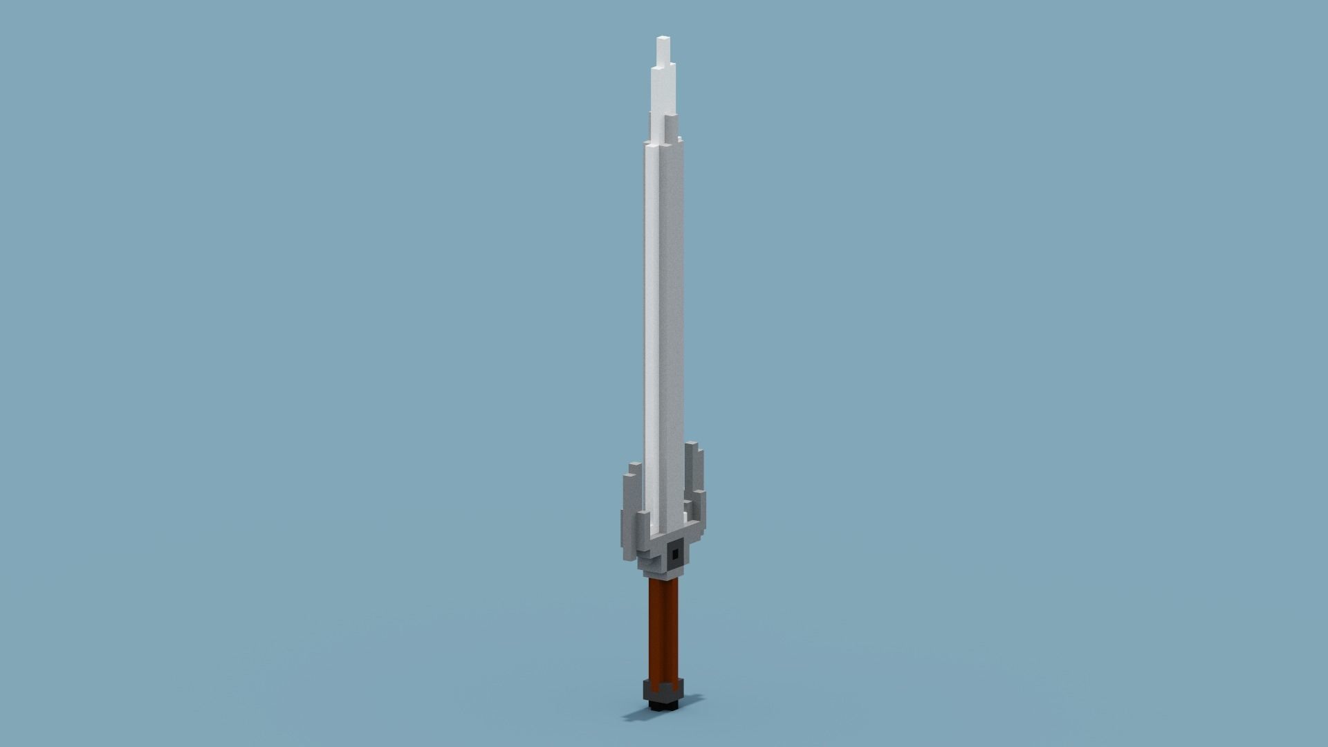 Voxel Sword Low-poly 3D model_11