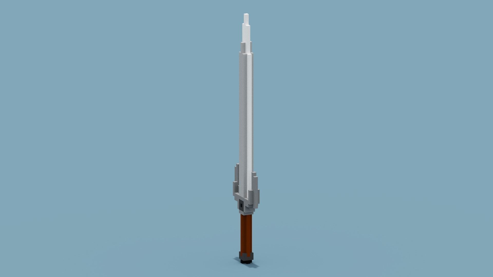 Voxel Sword Low-poly 3D model_10
